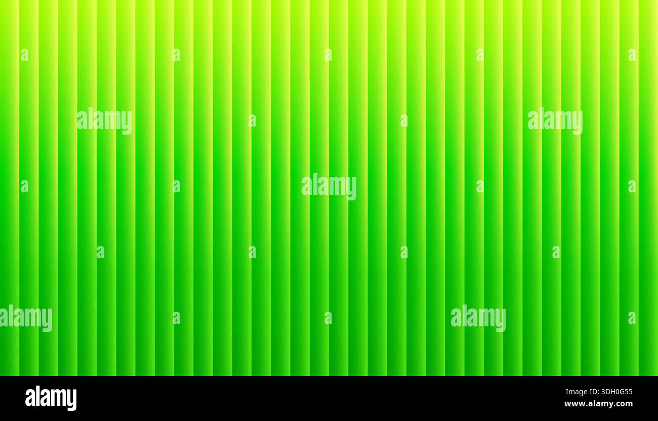 Green gradient ribbed glass abstract background. Refracted striped creative vector fresh backdrop for presentations, web header design Stock Vector