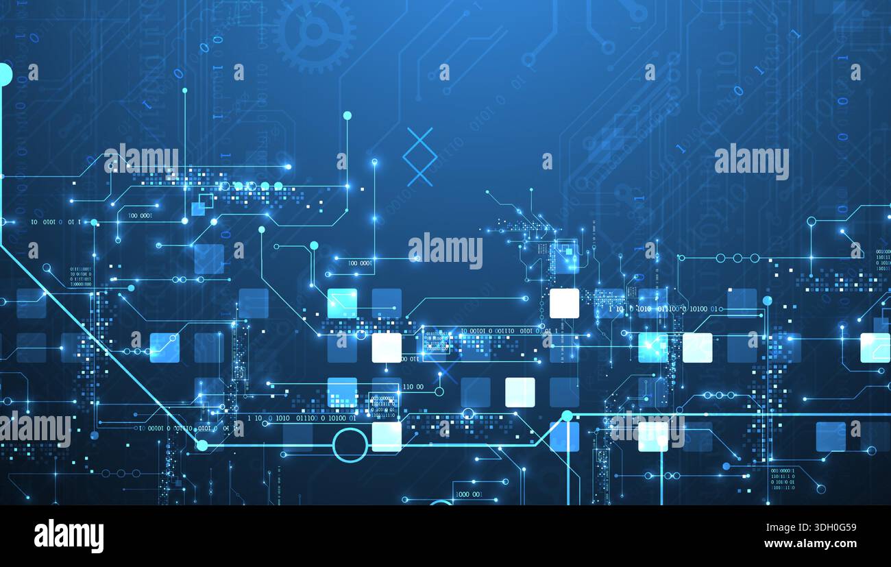 Abstract background on technological and scientific topics. Vector format. Stock Vector