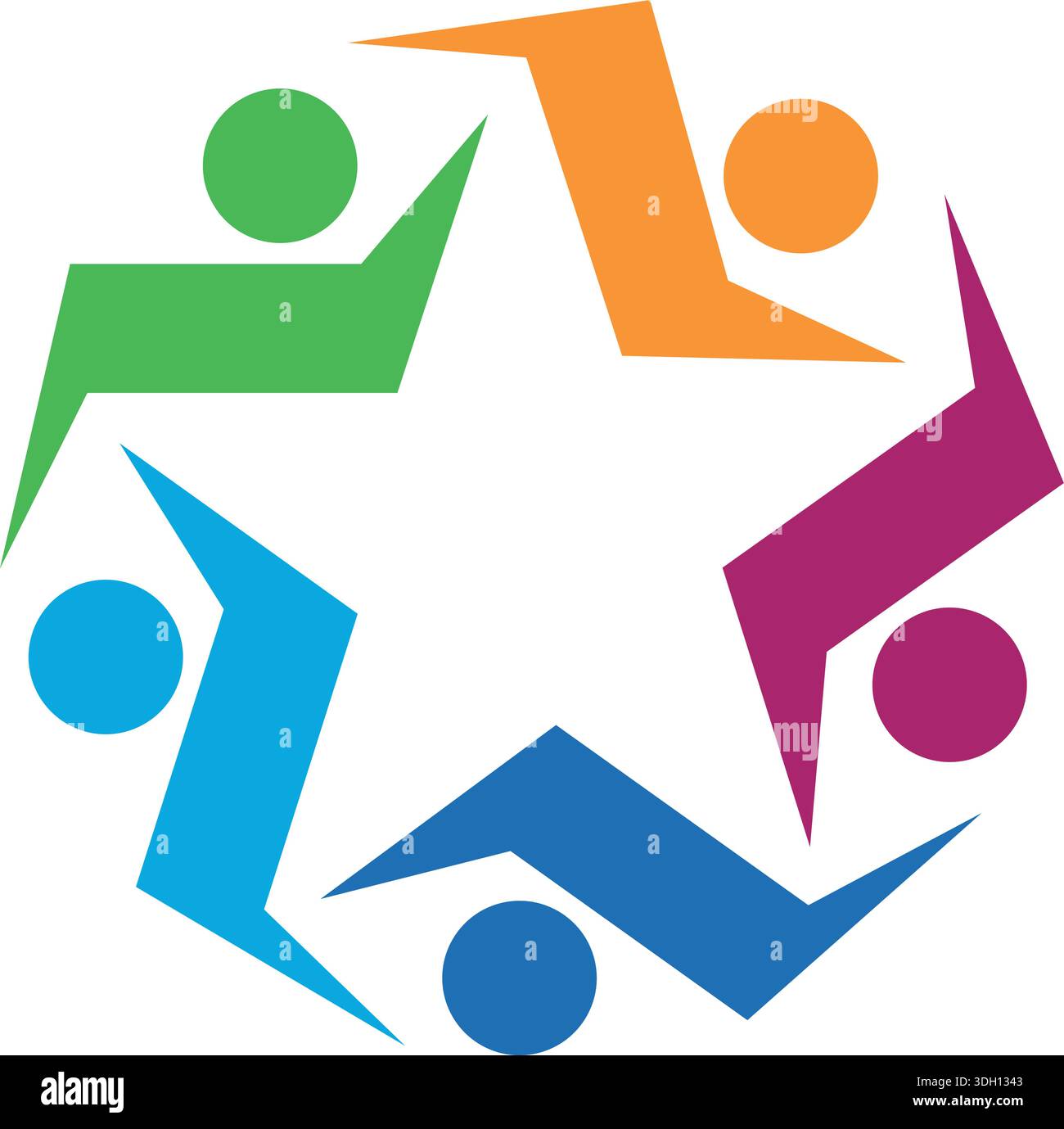 Community adoption care teamwork logo design Stock Vector