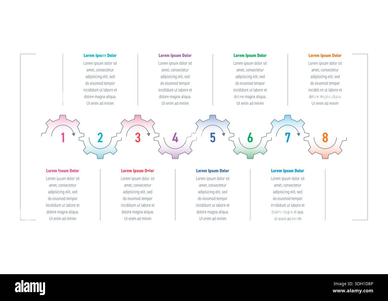 Vector Infographic design with icons.process diagram, flow chart, info ...