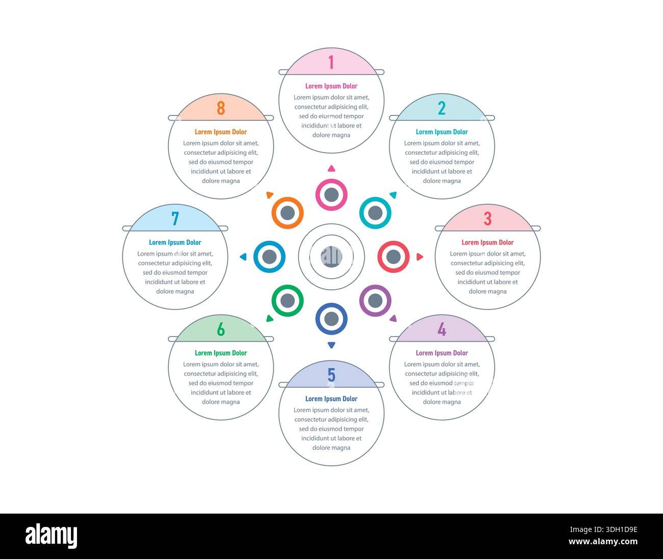 Vector Infographic design with icons.process diagram, flow chart, info ...