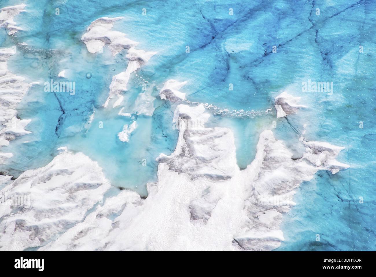 Surface meltwater lakes on the Greenland Ice Sheet, visible impact of ...