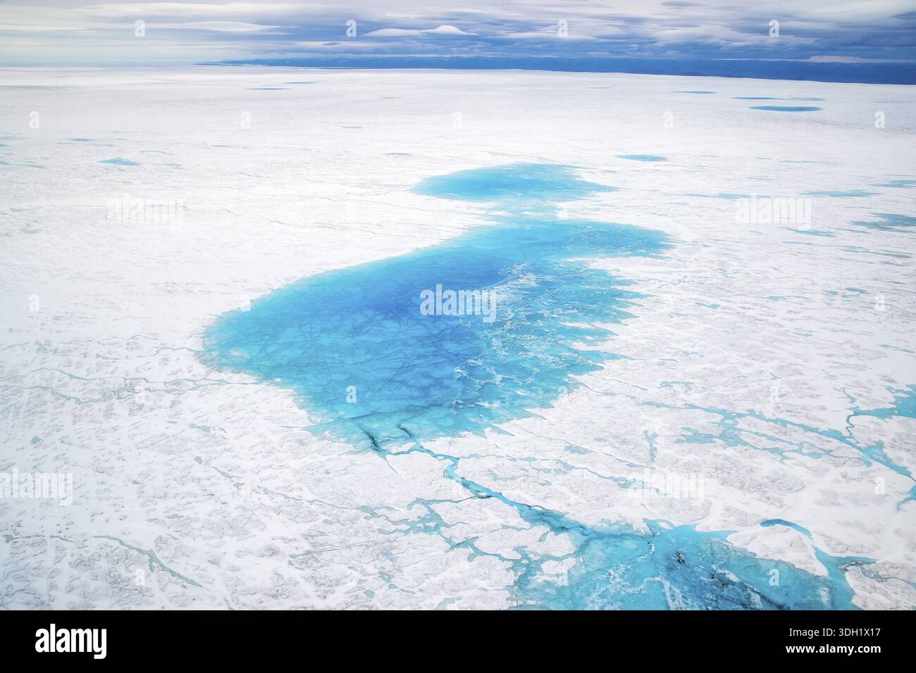 Surface meltwater lakes on the Greenland Ice Sheet, visible impact of ...