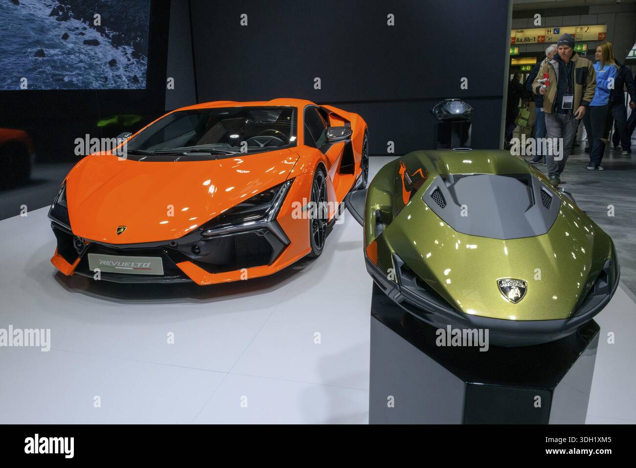Press photo from left Lamborghini Revuelto plug-in hybrid super sports ...