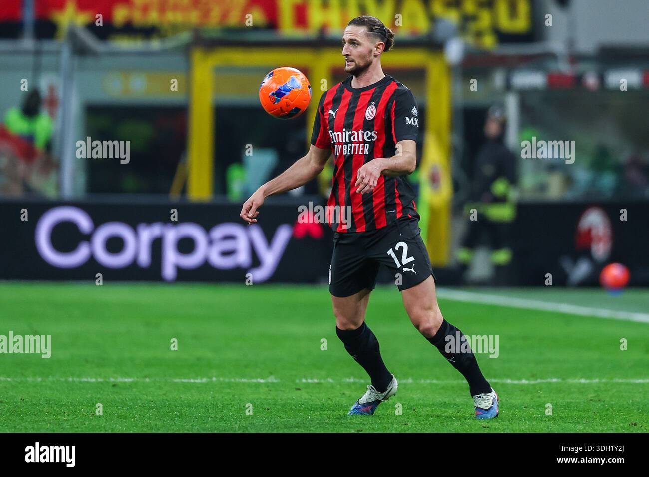 Milan, Italy. 18th Jan, 2026. Adrien Rabiot of AC Milan seen in action ...