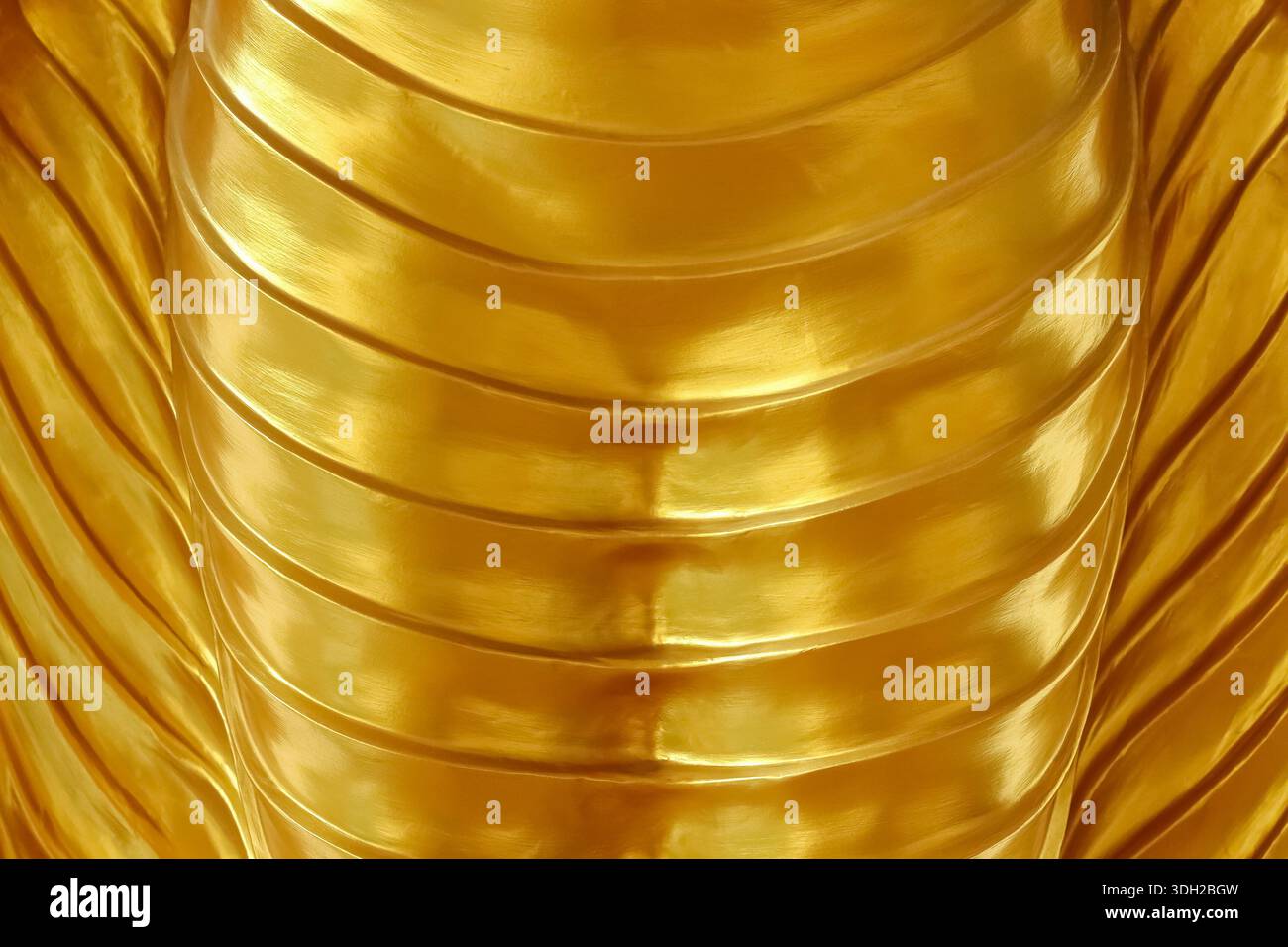 curved gold texture for background and design. Stock Photo