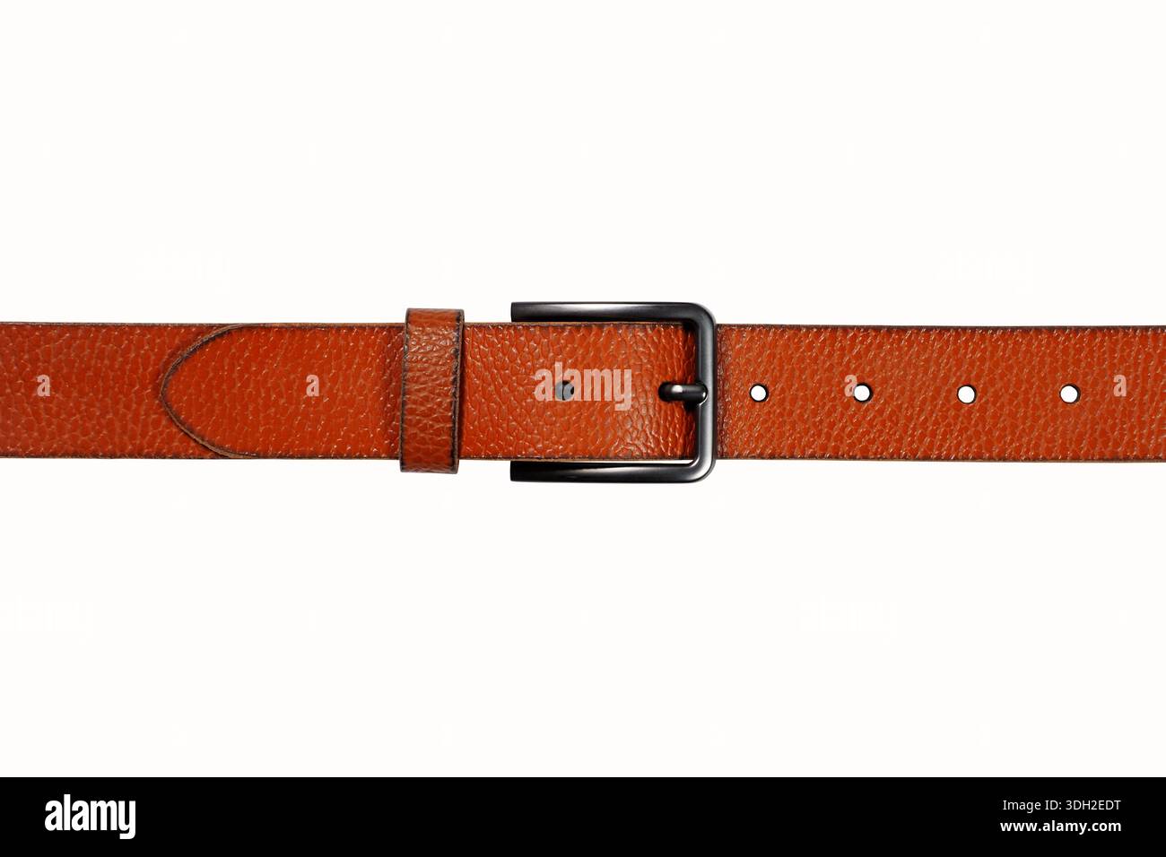 Leather belt isolated on white background Stock Photo
