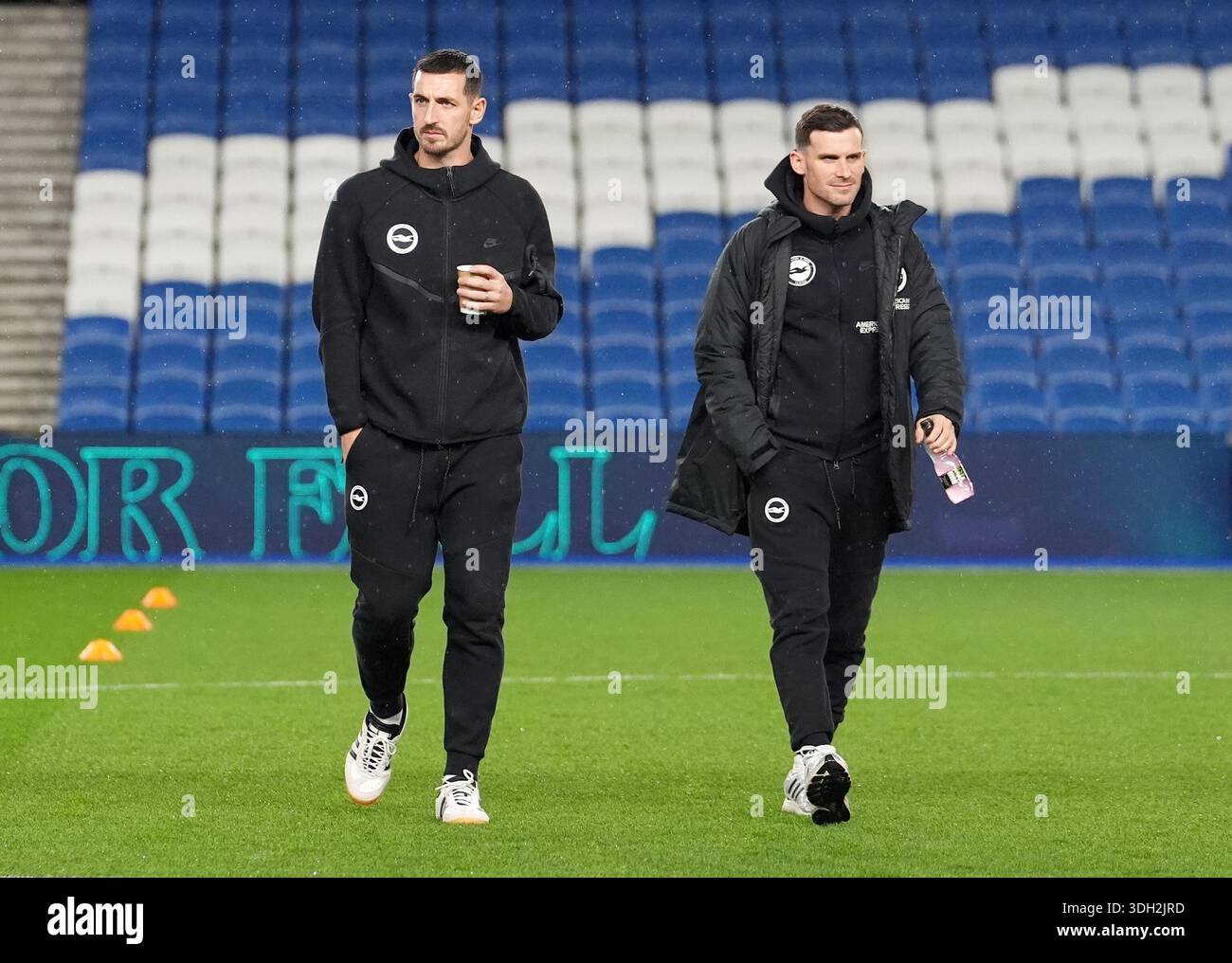 Brighton and Hove Albion's Lewis Dunk and Pascal Gross (right) before ...