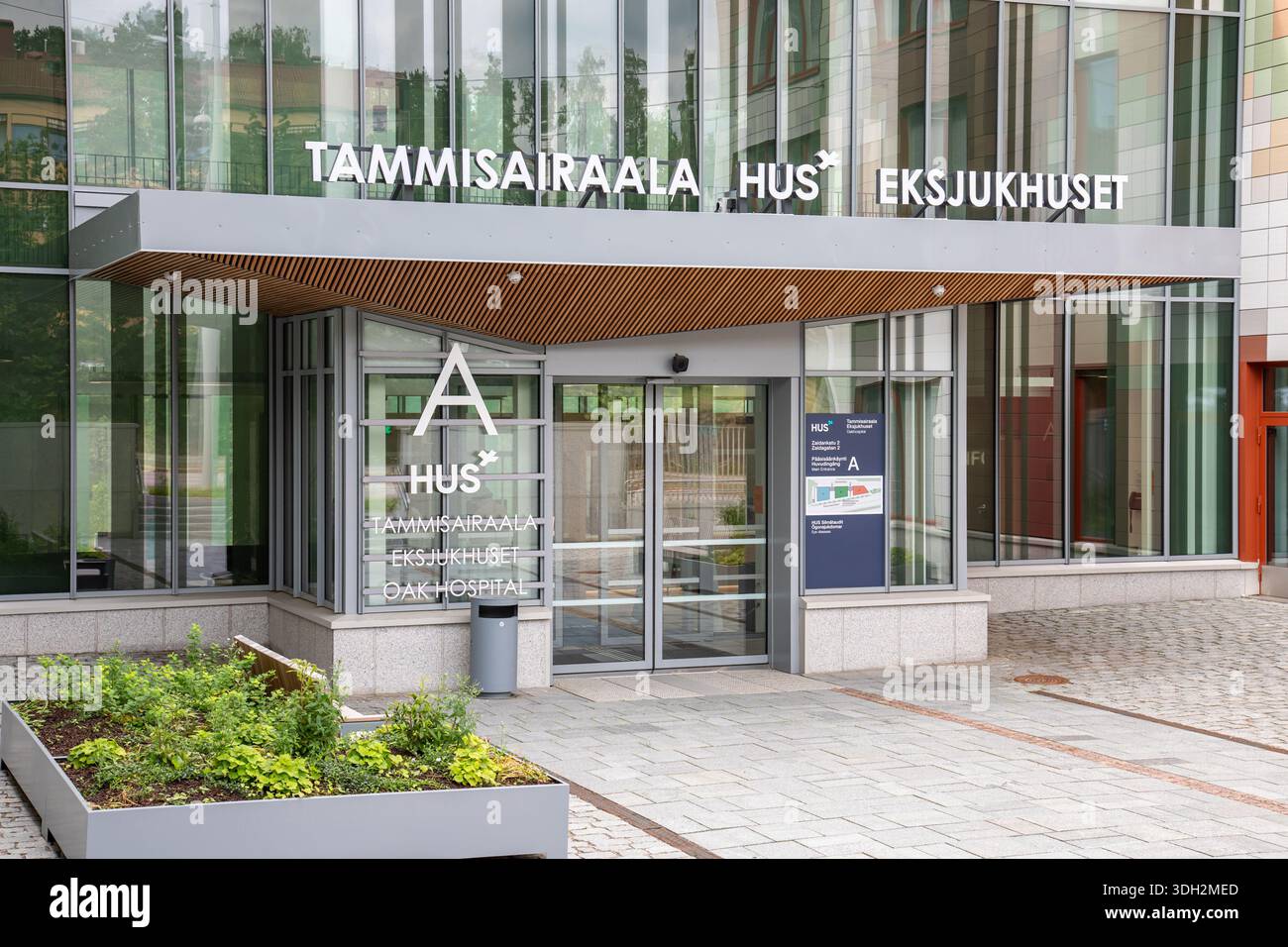 Tammisairaala, the eye disease hospital of HUS, at Zaidankatu 2, 00250 Helsinki, Finland Stock Photo