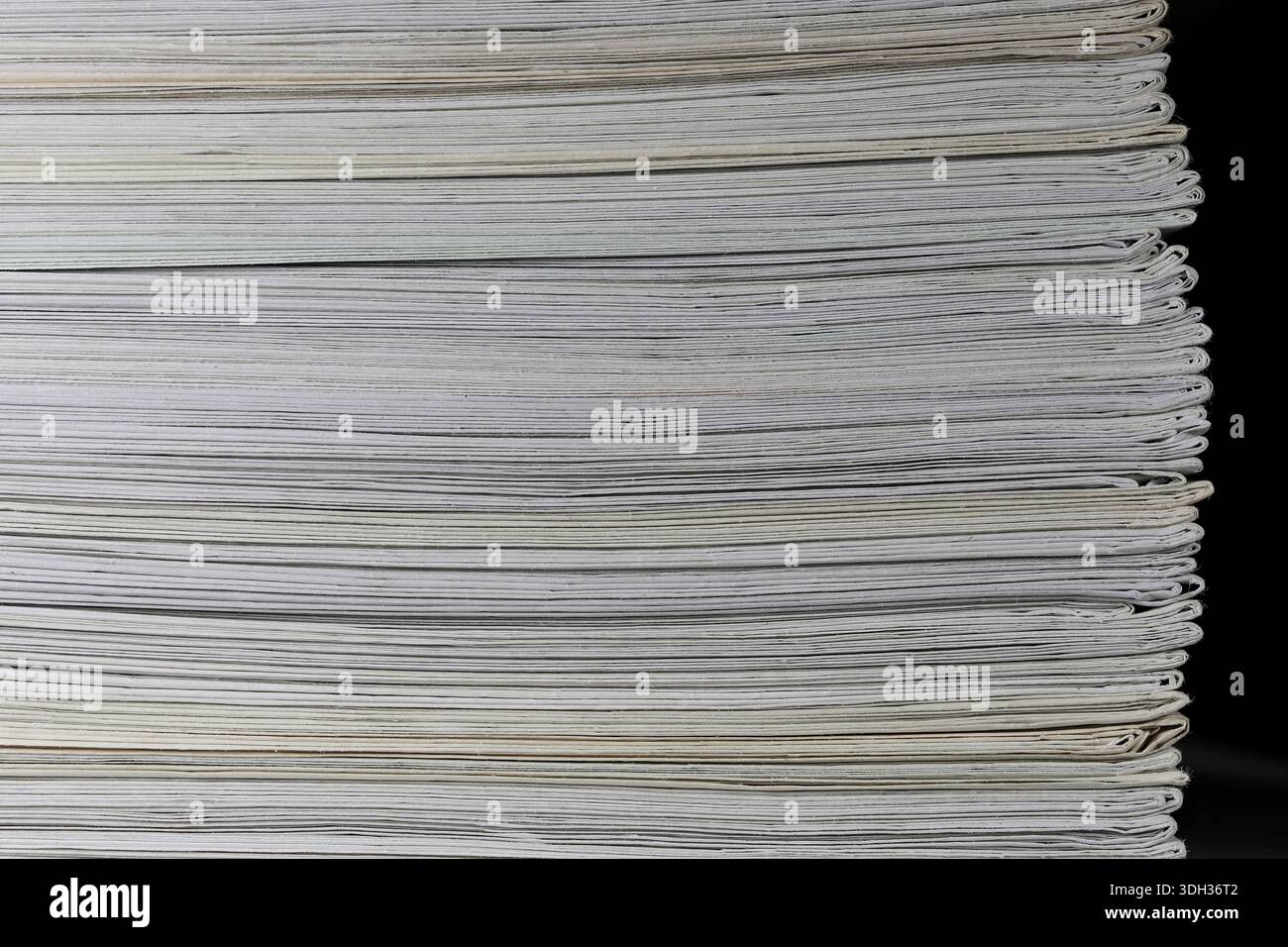 a stack of old newspapers Stock Photo