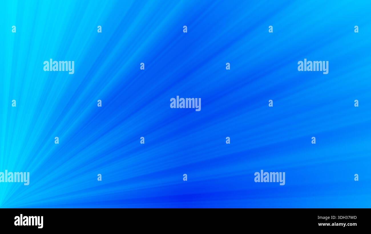 Blue abstract light rays background with radiant gradient and dynamic motion Stock Photo