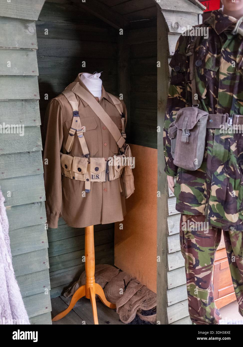 Historical Wartime Display in the Museum in Barry Island Wales UK Stock Photo