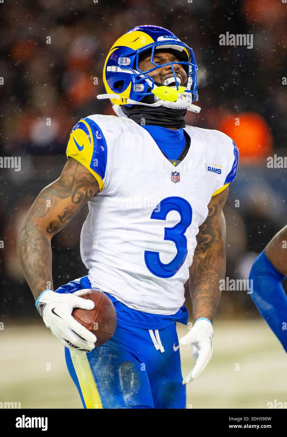Bears Rams Interception Chicago, IL, USA. 18th Jan, 2026. Los Angeles Rams Kam Curl (3 ...