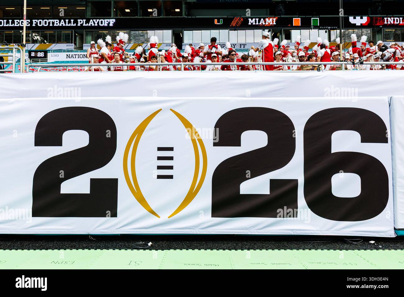 January 19 2026 2026 National Signage Prior To NCAA January 19 2026 2026 National Signage Prior To Ncaa Football Game Action Between The Miami Hurricanes And The Indiana Hoosiers At Hard Rock Stadium In Miami Gardens Florida John Mersitscsm 3DH3E4N 