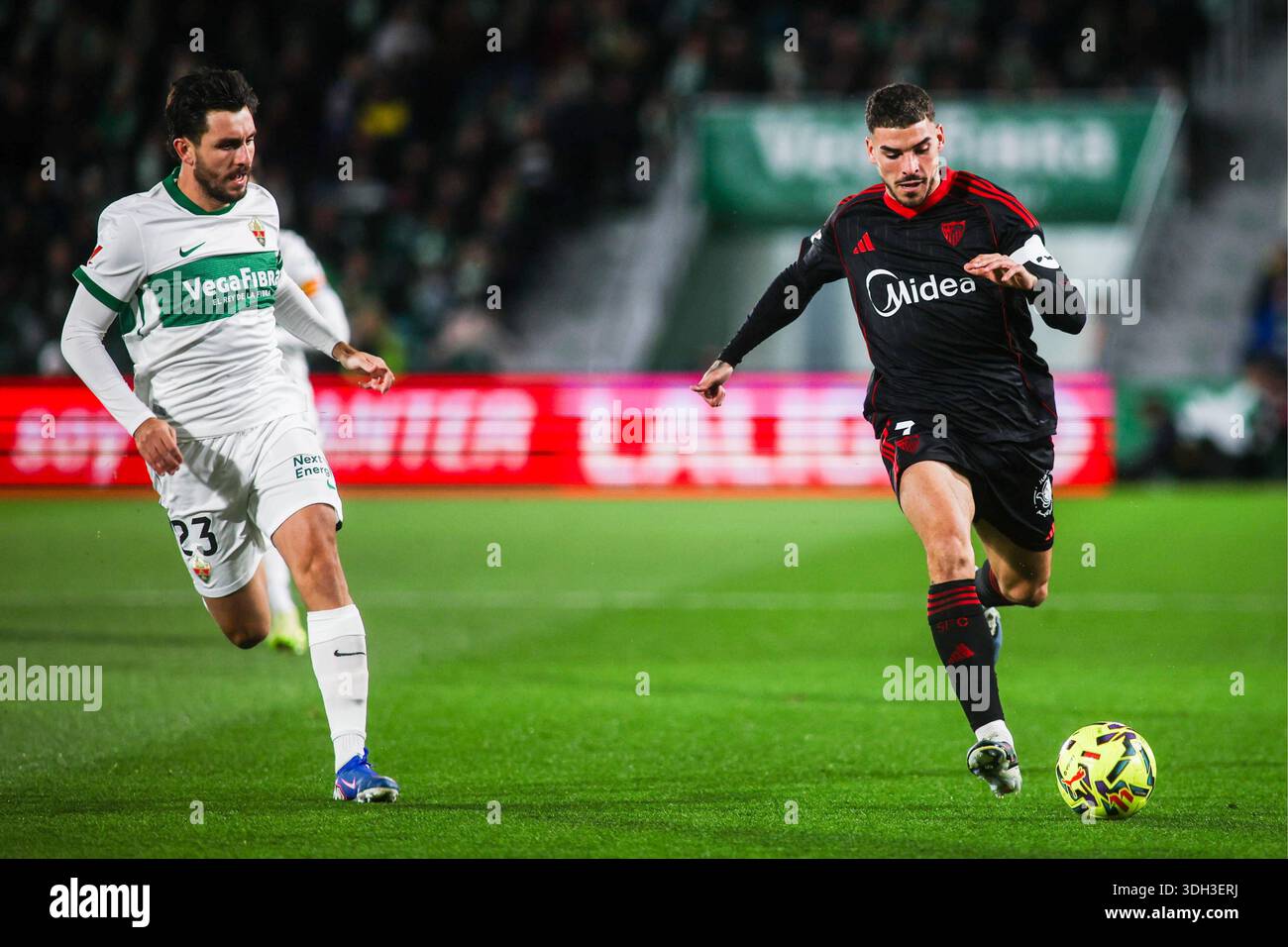 Spanish La Liga EA Sports soccer match Elche vs Sevilla at Manuel ...