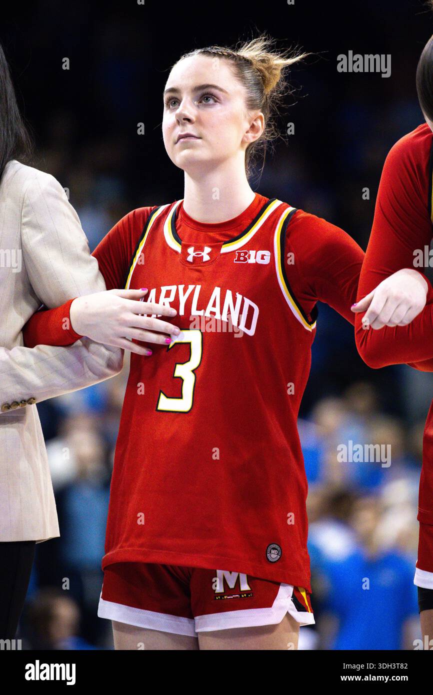 LOS ANGELES, CA - JANUARY 18: Maryland Terrapins guard Addi Mack #3 ...