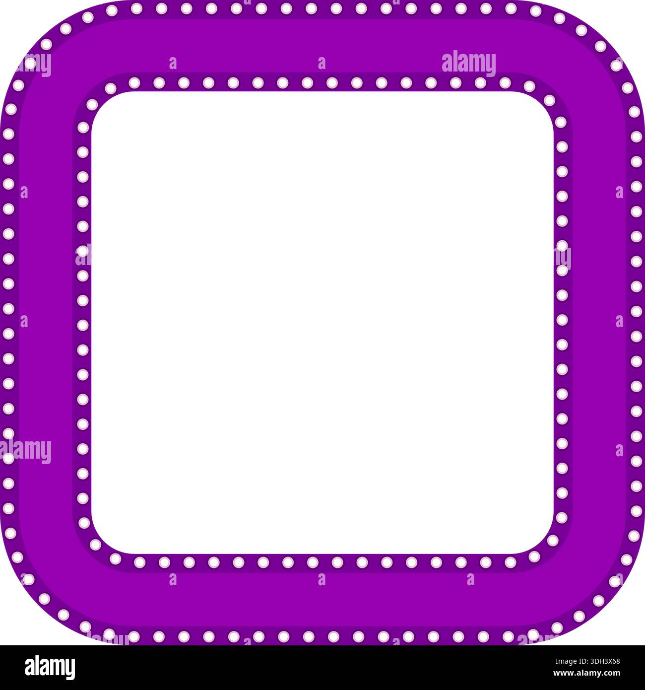 Rounder Square Shape Square geometric shape with rounded corners, in the shape of a retro ...