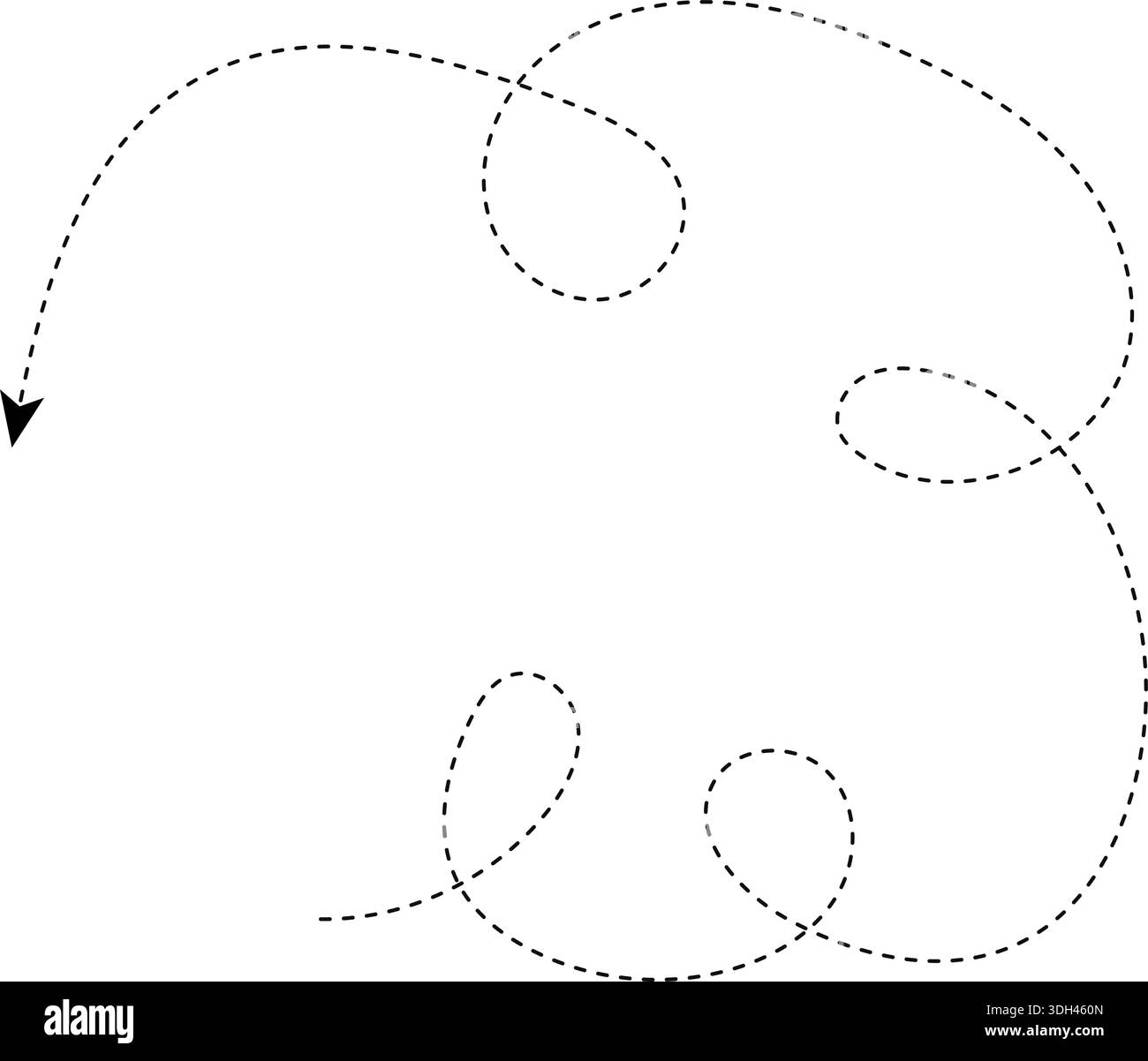 Curly dotted arrow Stock Vector Images - Alamy