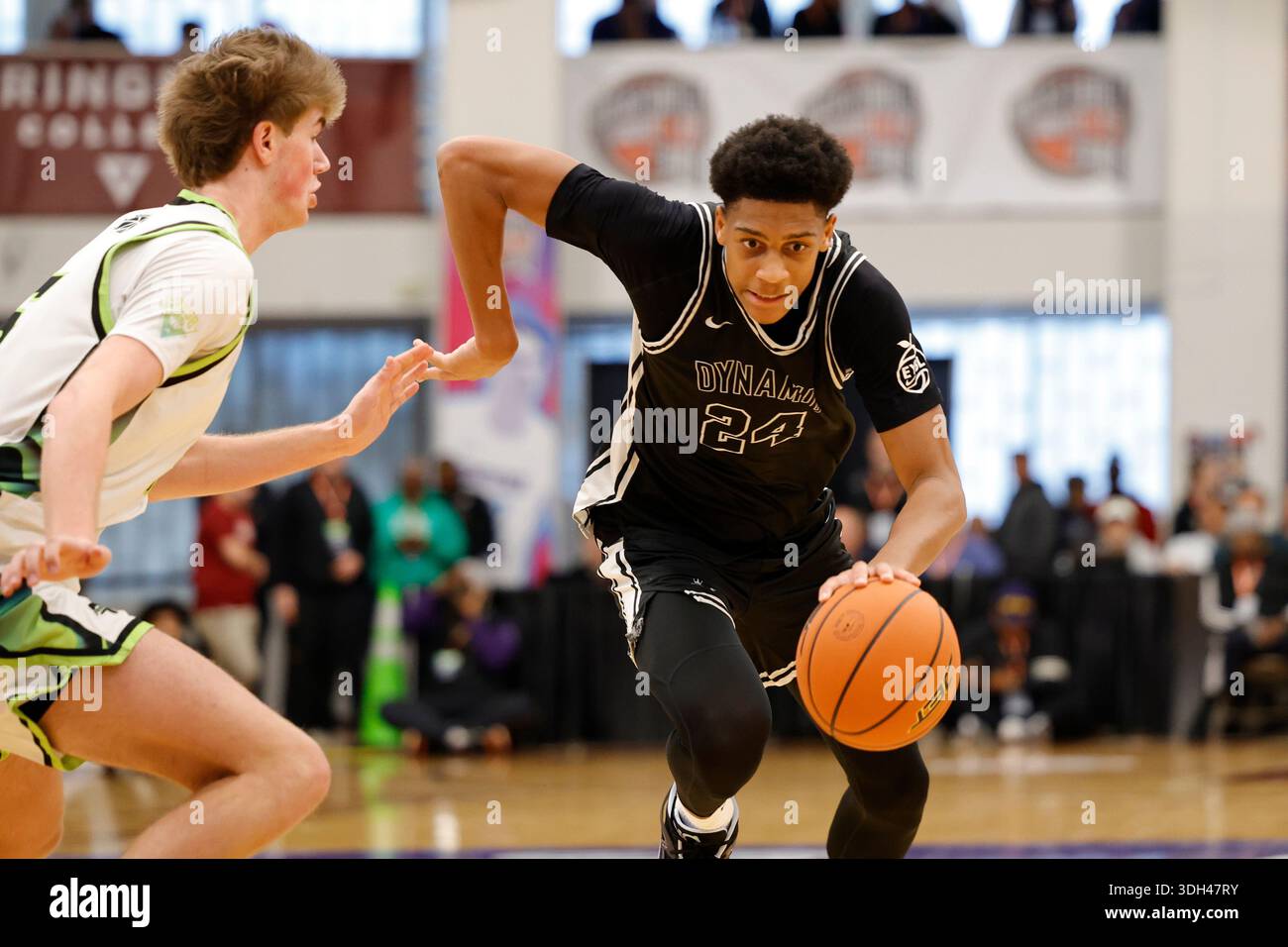 Dynamic Prep Marcus Spears (24) in action against Prolific Prep during ...