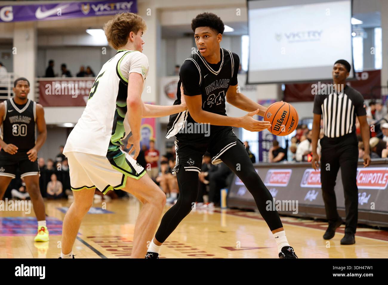 Dynamic Prep Marcus Spears (24) in action against Prolific Prep during ...