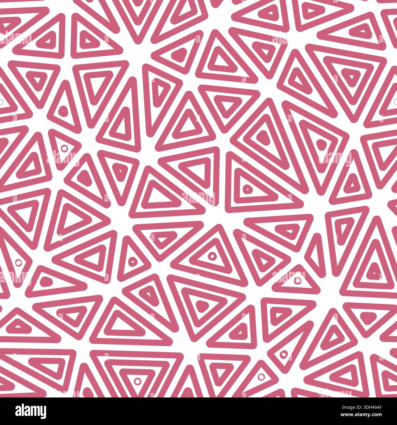 Abstract background with geometric mosaic shapes. Large triangle sizes with multiple repeated inner triangles. Solid color style. Repeatable pattern. Stock Vector