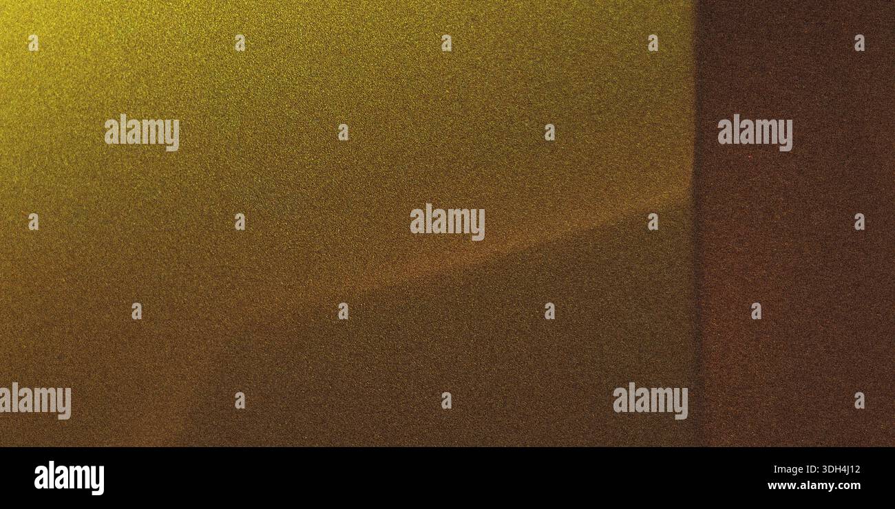 Textured golden metallic background with grainy matte finish, featuring soft top-left glow subtle diagonal shadows and dark vertical border on the rig Stock Photo