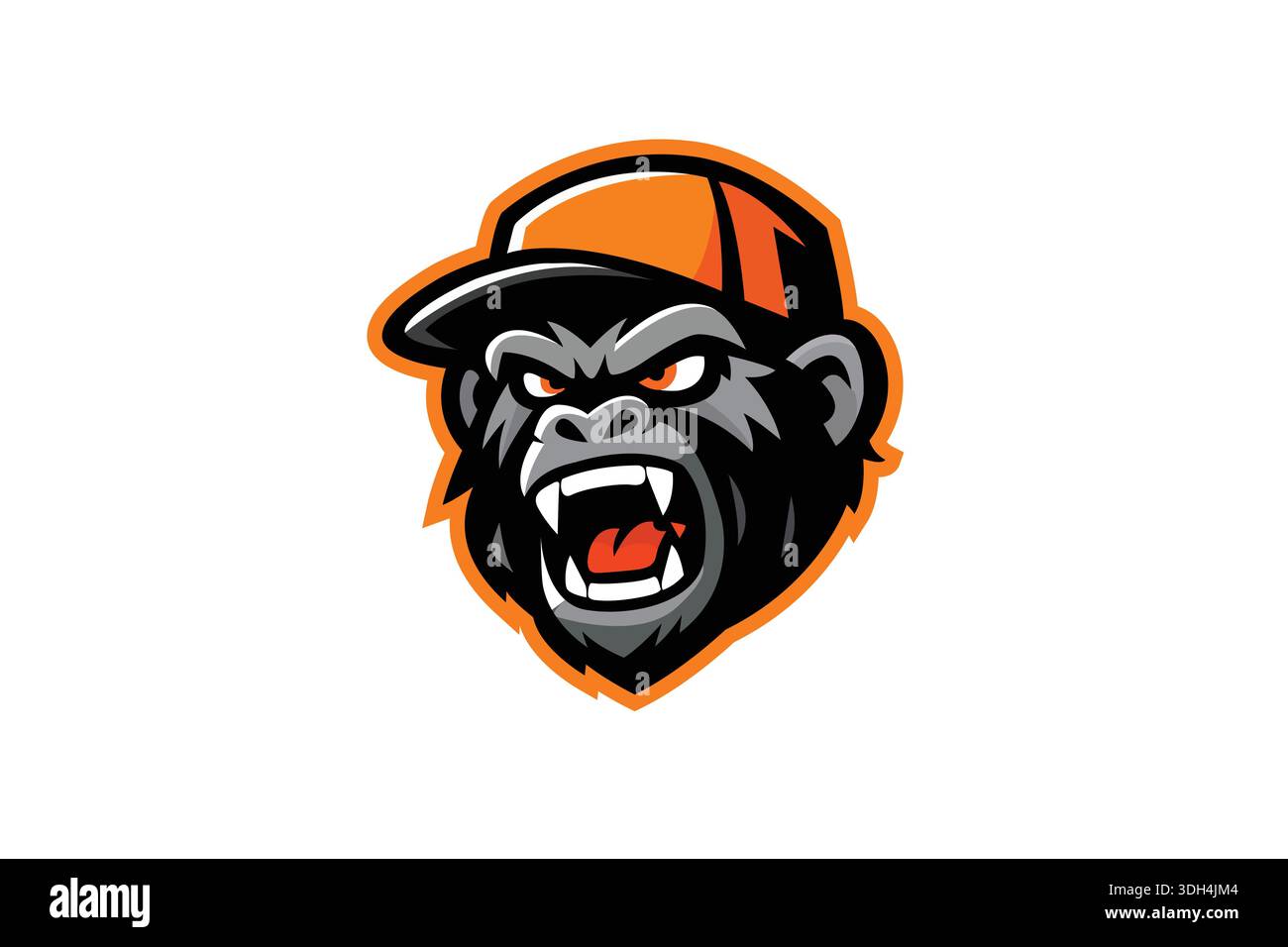 Angry Gorilla Face Vector