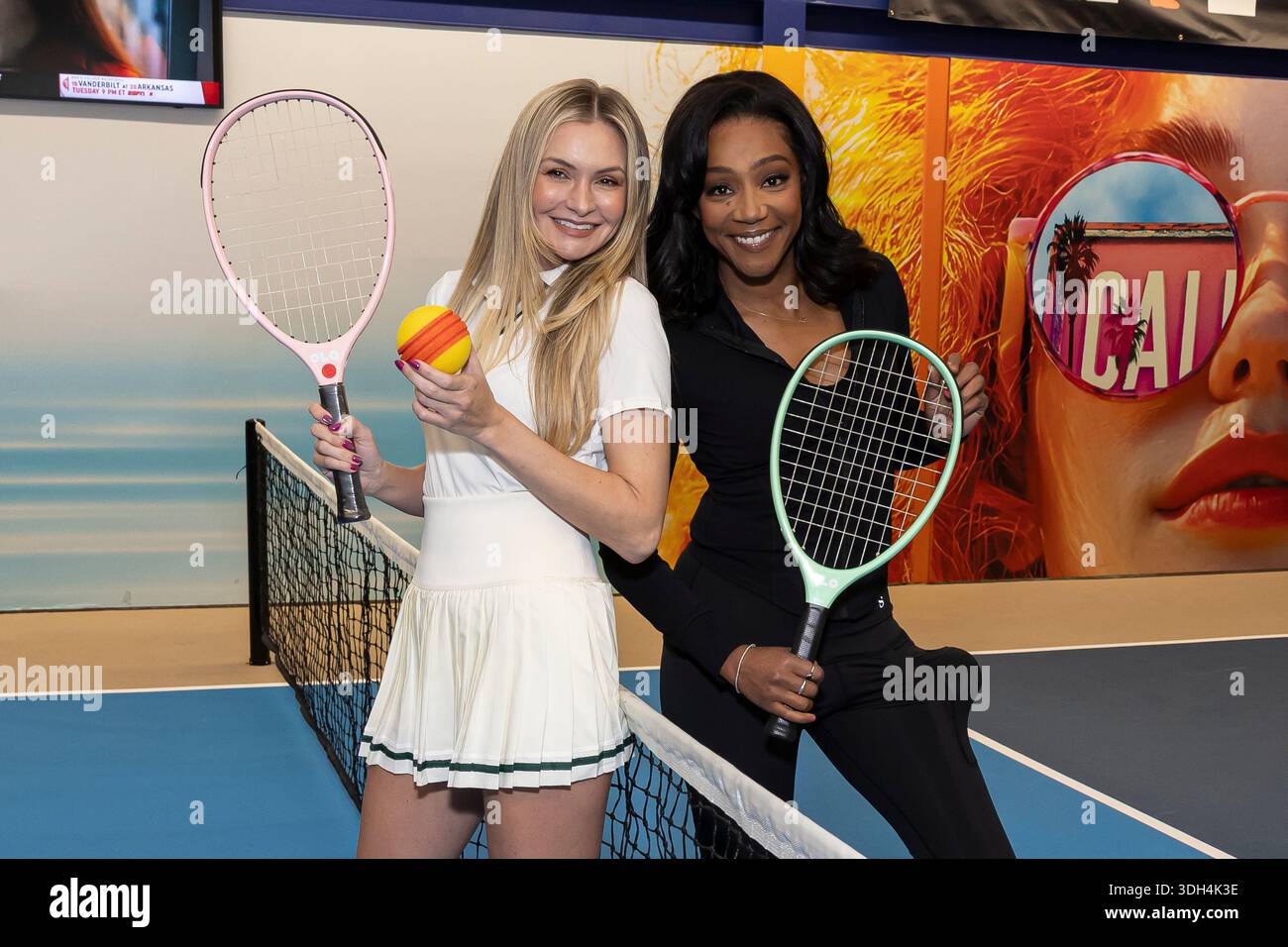 El Segundo, USA. 19th Jan, 2026. Charlie Neff and Tiffany Haddish play ...