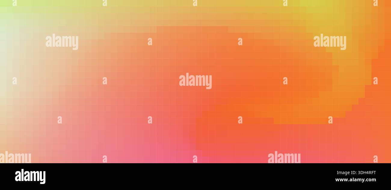 Pixel bright gradient background with mosaic squares Stock Vector