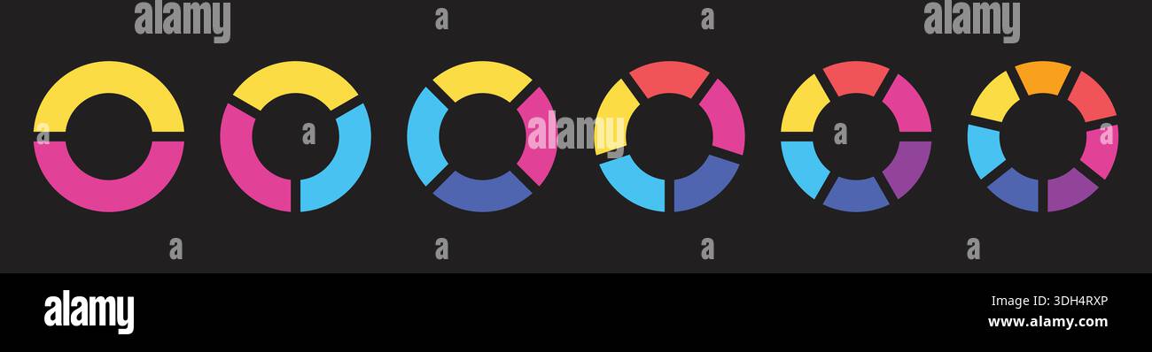 Simple business infographic pie chart collection Stock Vector