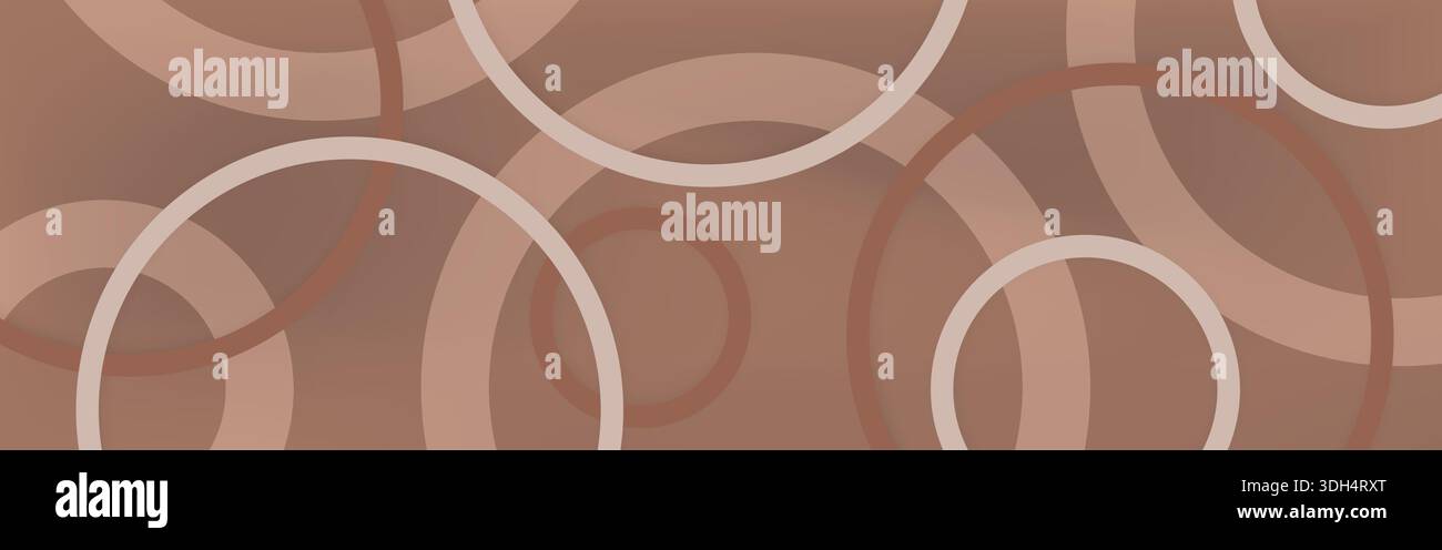 Abstract mocha mousse ring background. 3d geometric vector Stock Vector