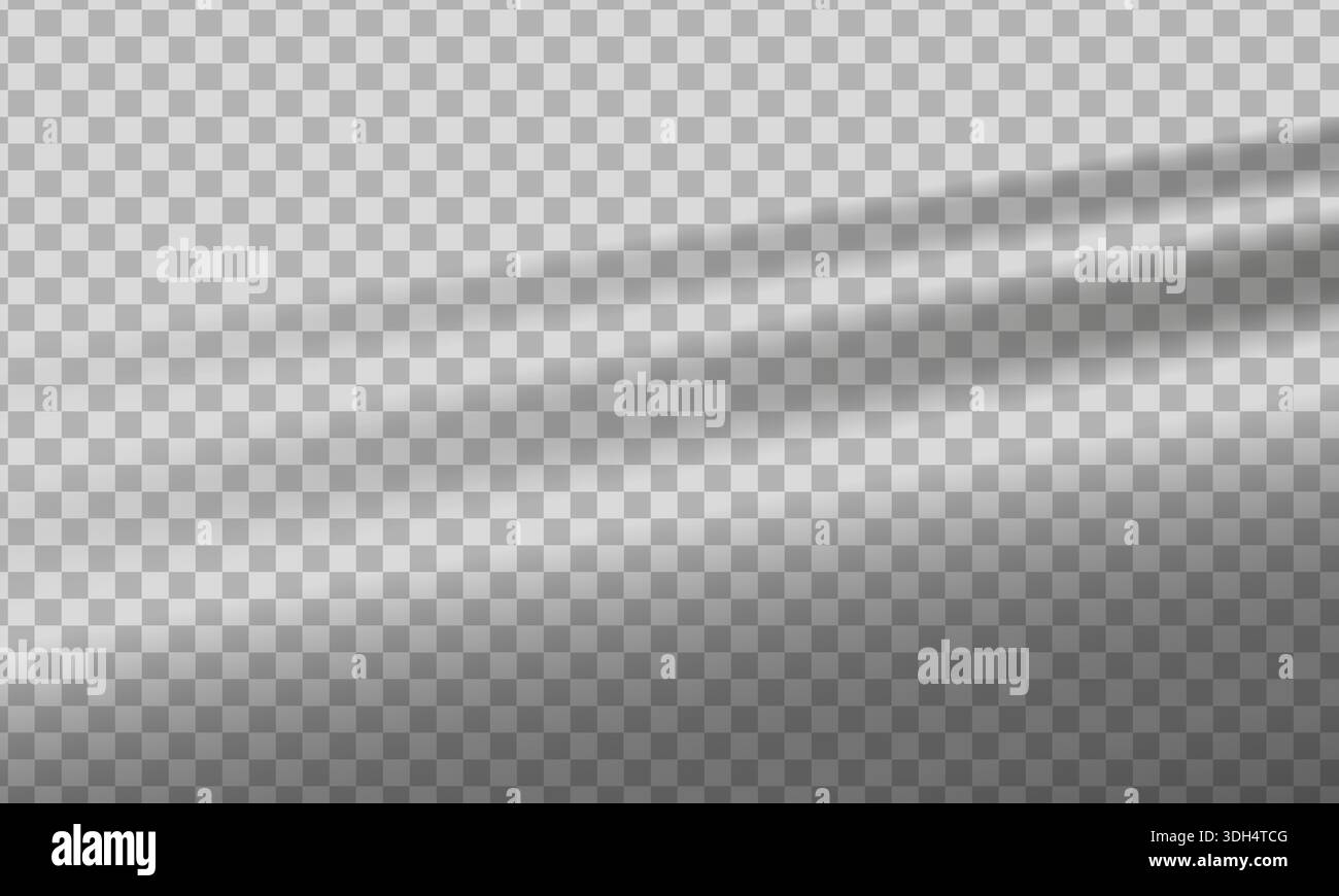 Realistic shadows isolated on transparent horizontal background. Stock Vector