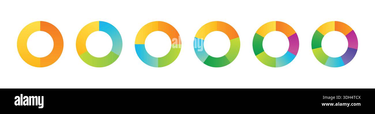 Simple business infographic pie chart collection Stock Vector