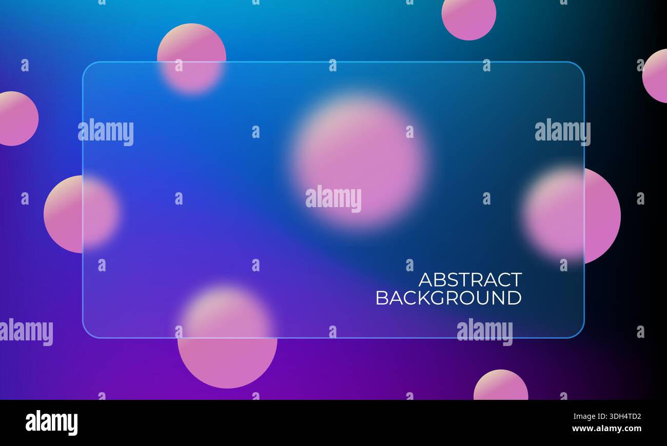 Dark backdrop with 3d colorful gradient spheres Stock Vector