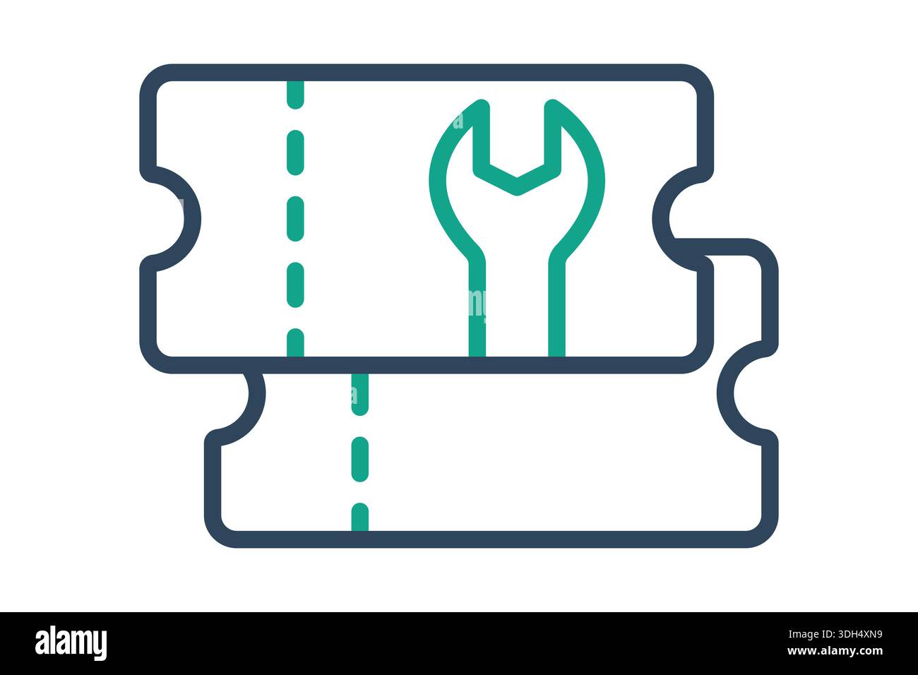 Support ticket icon. Line icon style. Icon related to IT support. Technology elements vector illustration Stock Vector