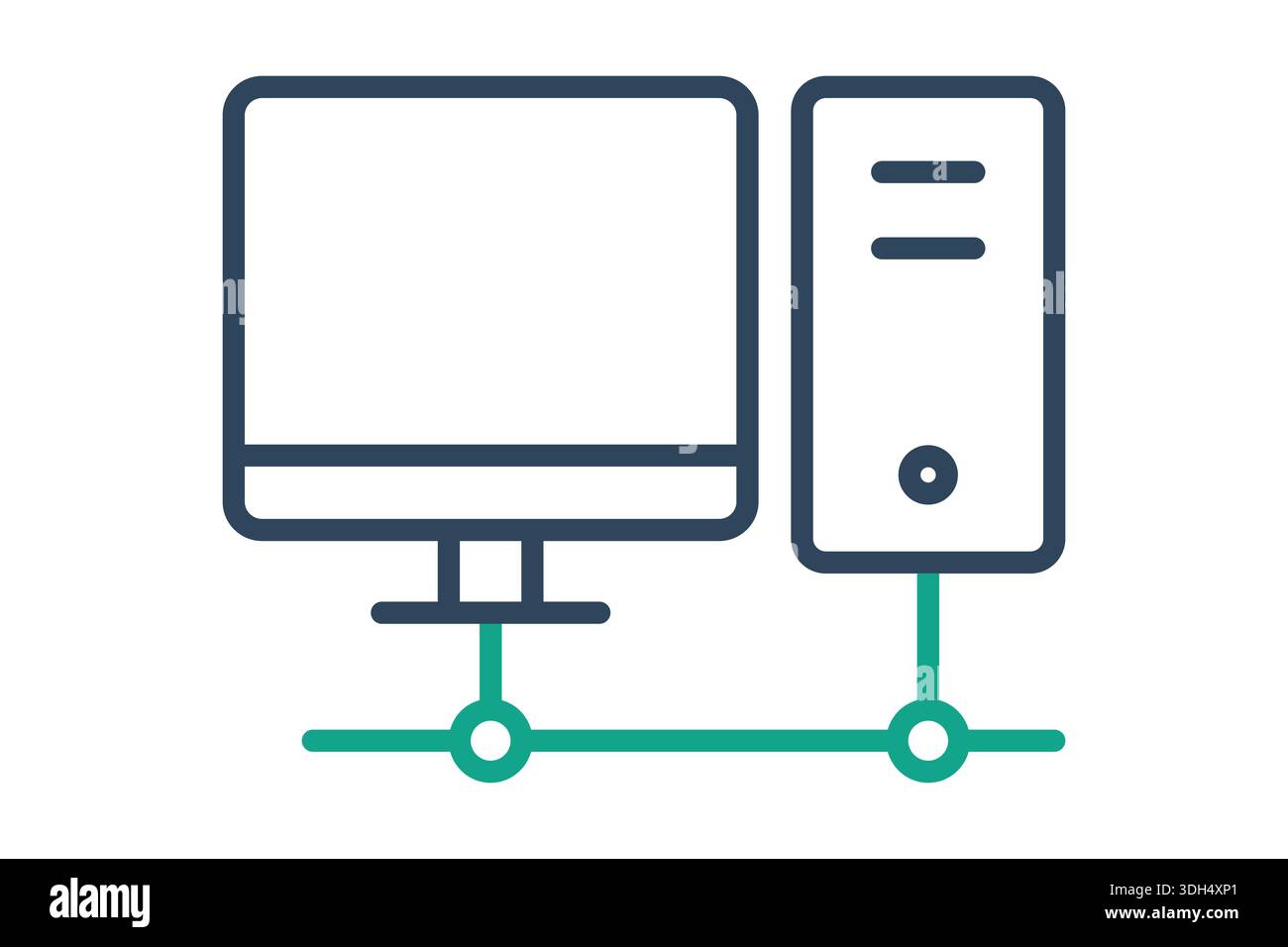 Data connection icon. Line icon style. Icon related to IT support. Technology elements vector illustration Stock Vector