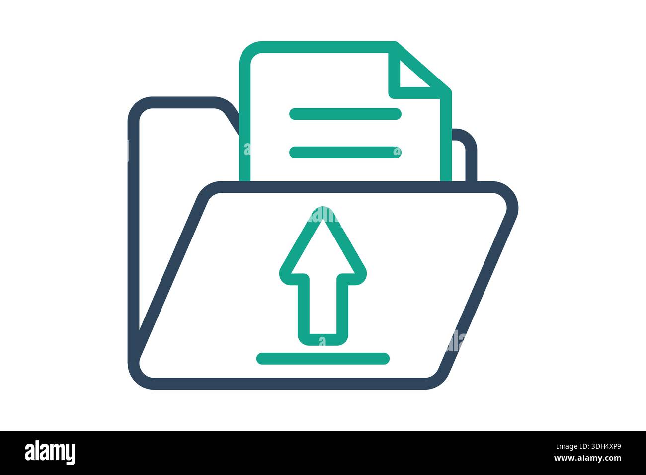 Upload file icon. Line icon style. Icon related to IT support. Technology elements vector illustration Stock Vector