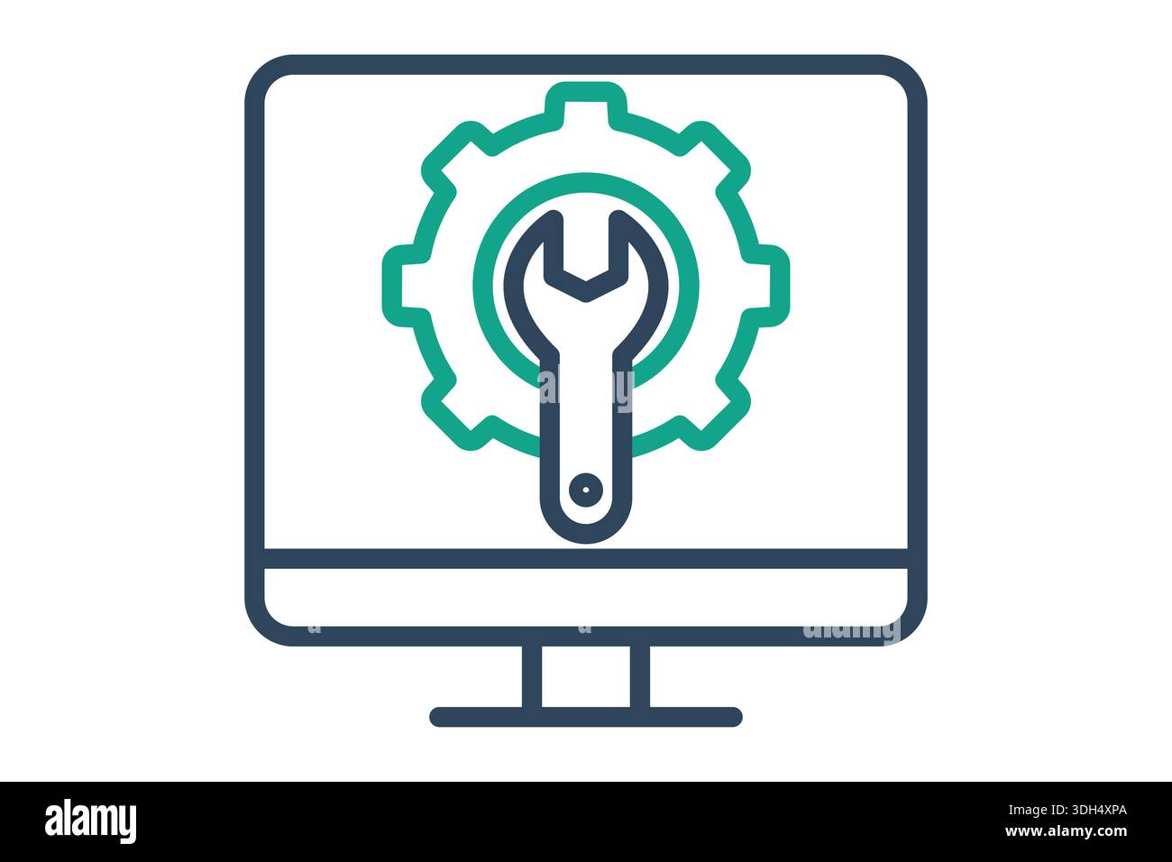 IT Services icon. Line icon style. Icon related to IT support. Technology elements vector illustration Stock Vector
