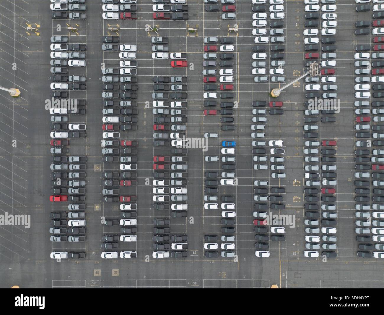 Aerial view big parking lot hi-res stock photography and images - Alamy