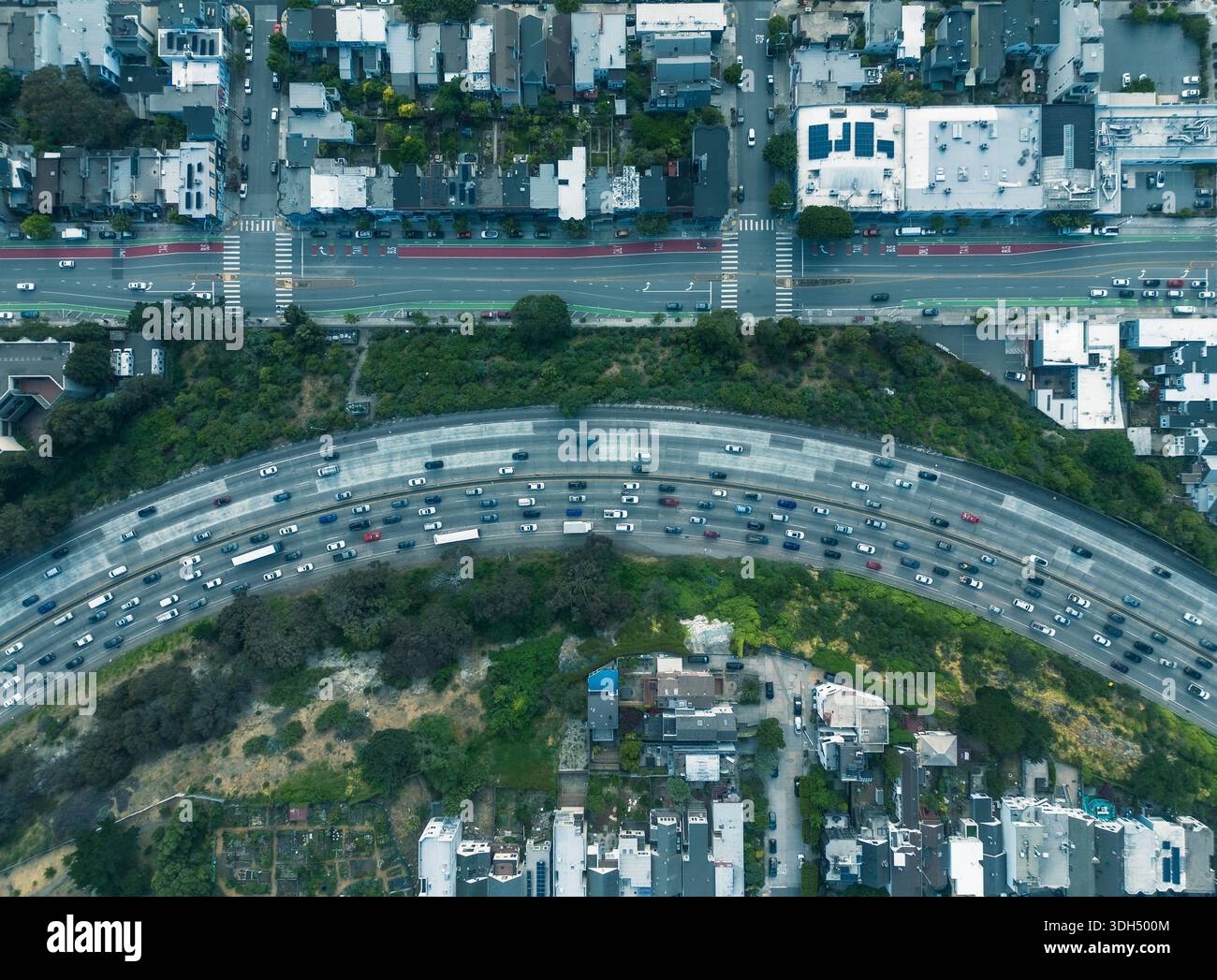 Aerial view looking down san hi-res stock photography and images - Alamy