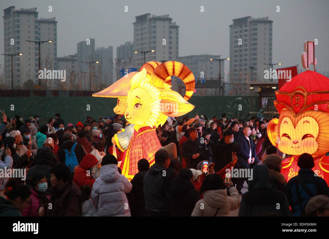 Visitors admire lantern displays at the Qinhuai Lantern Festival in ...