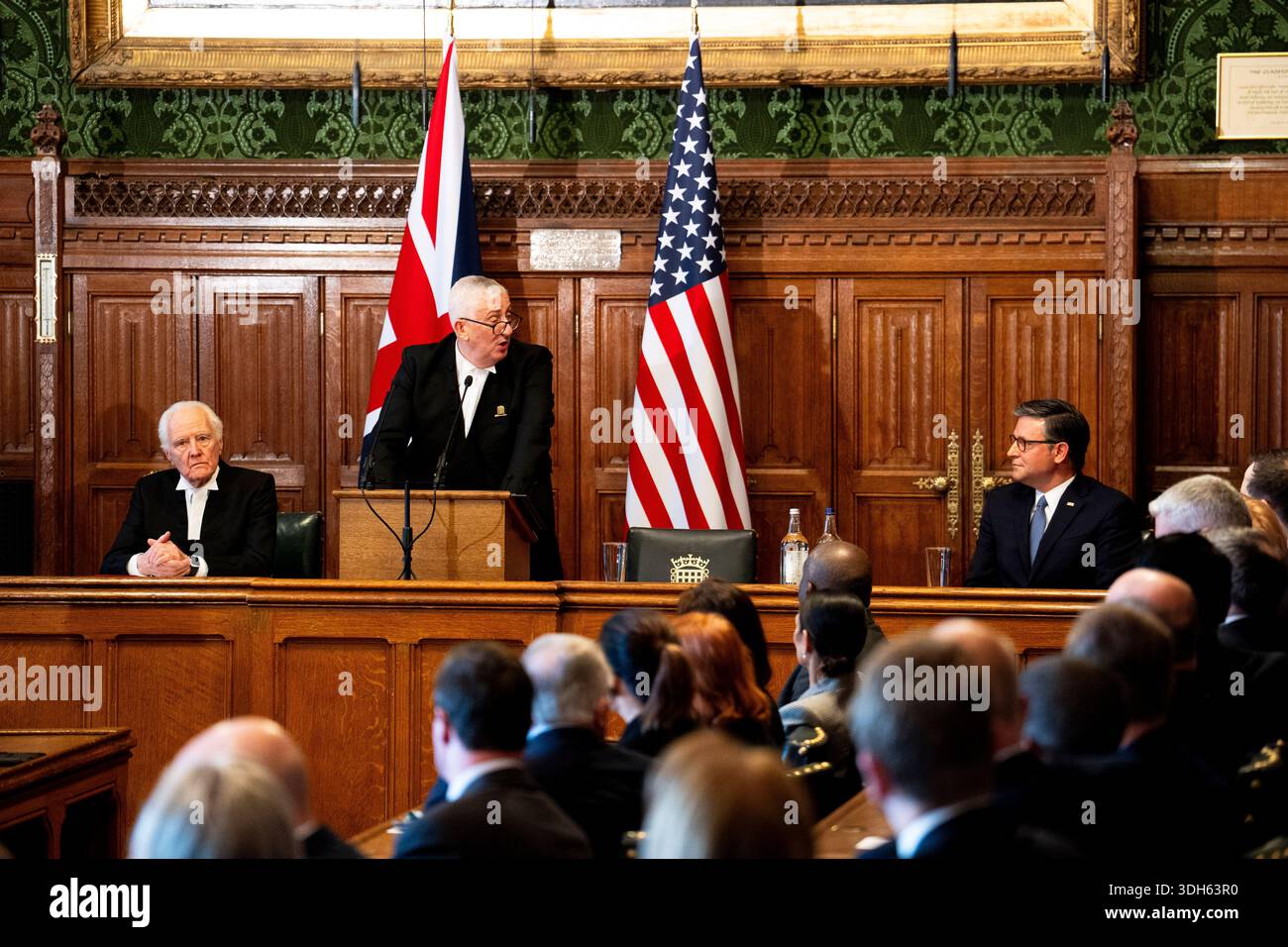 Speaker of the House of Commons Sir Lindsay Hoyle addresses MPs in the ...