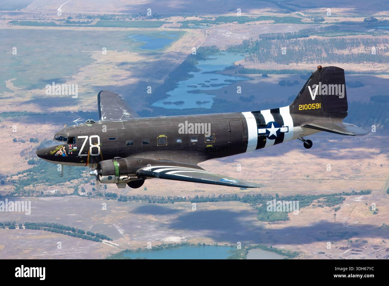 The Douglas C-47A Skytrain, N3239T, serial 19054, is a historic twin ...