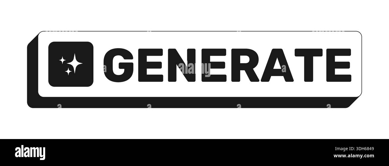 Generate rectangle UI web button Stock Vector