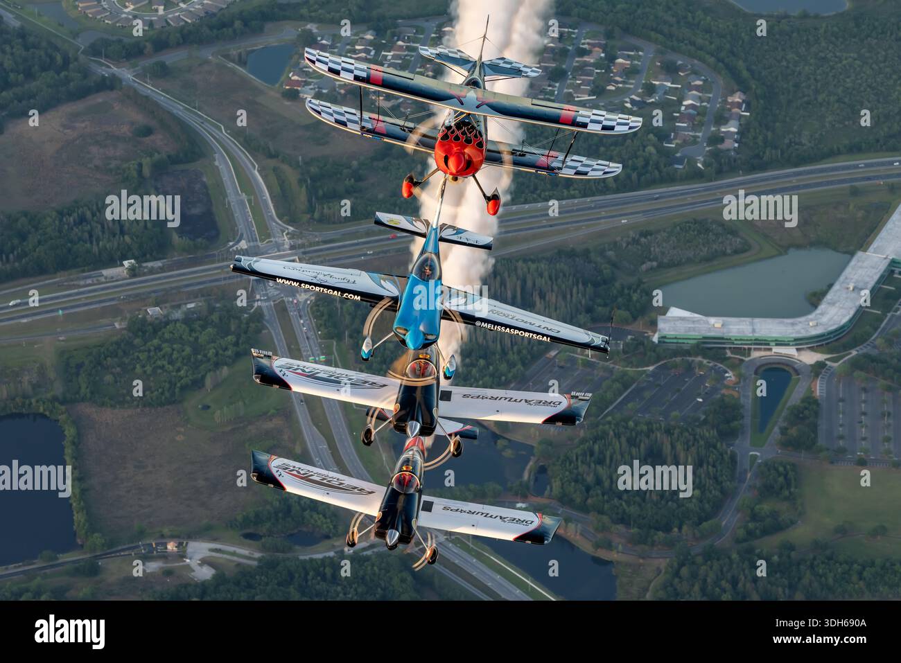 This airshow formation features the Zivko Edge 540 N540SG, a high ...