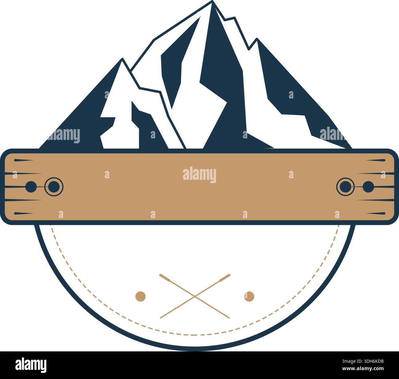 Mountain logo vector. Snow mountain illustrations design. Pro Vector Stock Vector