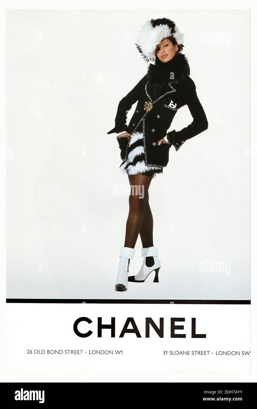 1994 Fall Winter Chanel fashion ad featuring Brandi Quinones Stock