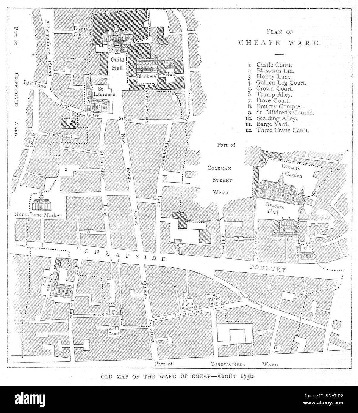 Old map of the england Black and White Stock Photos & Images - Alamy