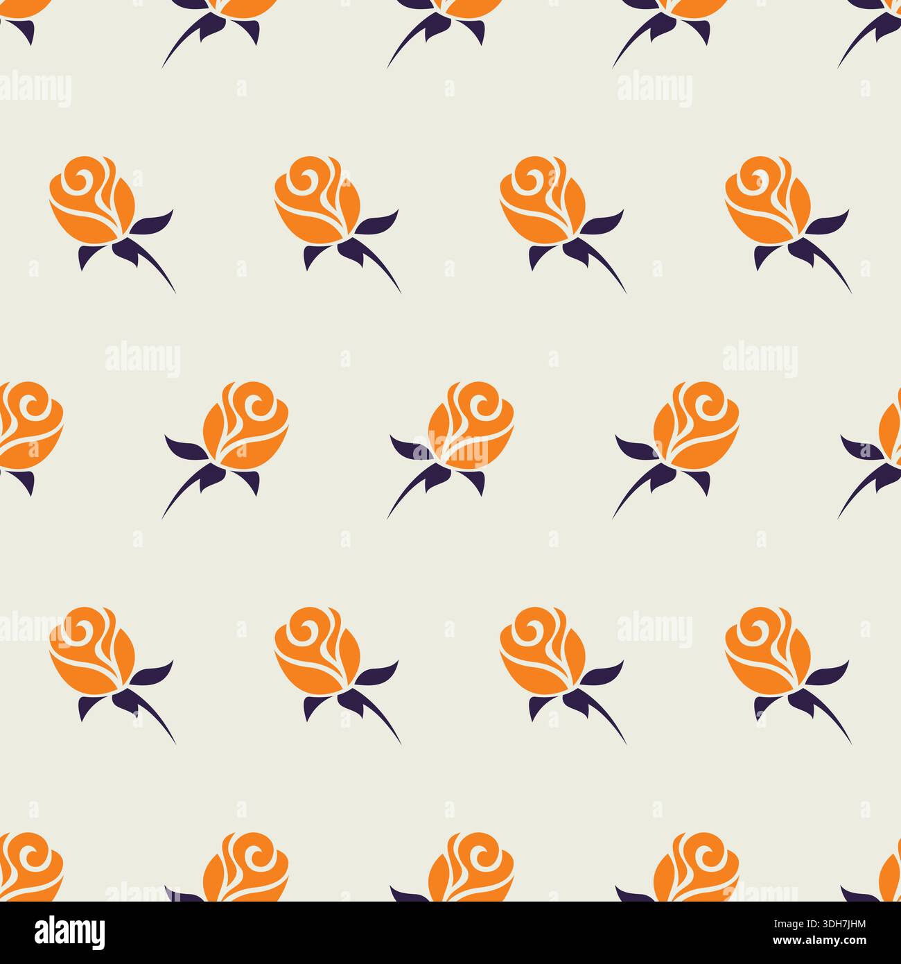 Cute flower pattern image for fabric textile or wall decoration Stock Vector