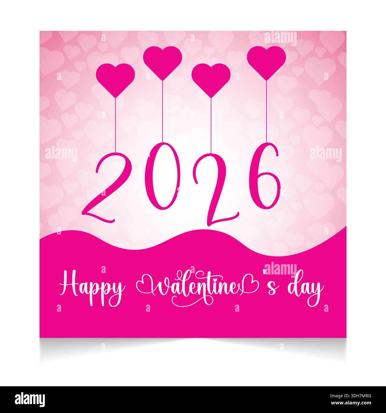 Social media post template for valentines day Stock Vector